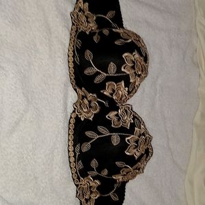 Victoria secret, 32 C cup, black and goldish.